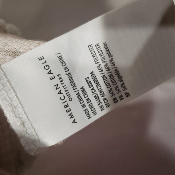 AMERICAN Eagle Waffle Flower Print Crop Top - Picture 6 of 8